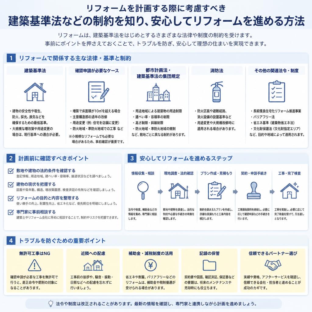リフォームのポイントと注意点