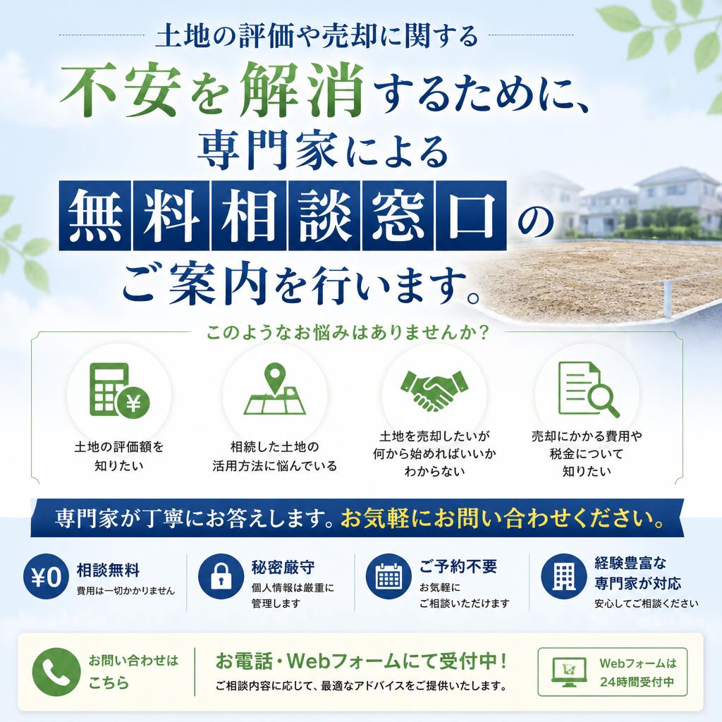 無料相談のお知らせ：あなたの土地をしっかり査定します