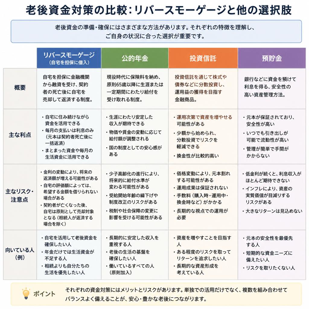 5. 他の老後資金対策との比較