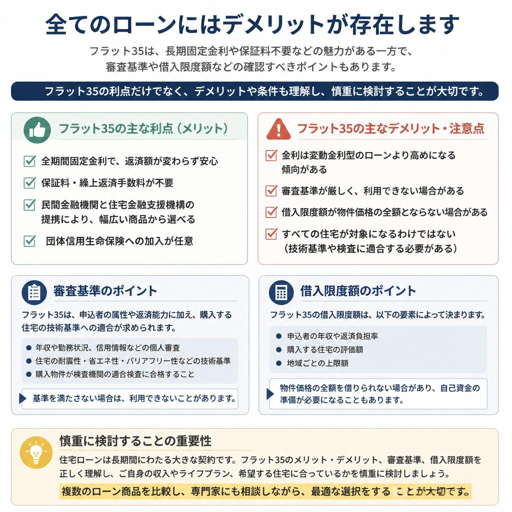 フラット35のデメリット