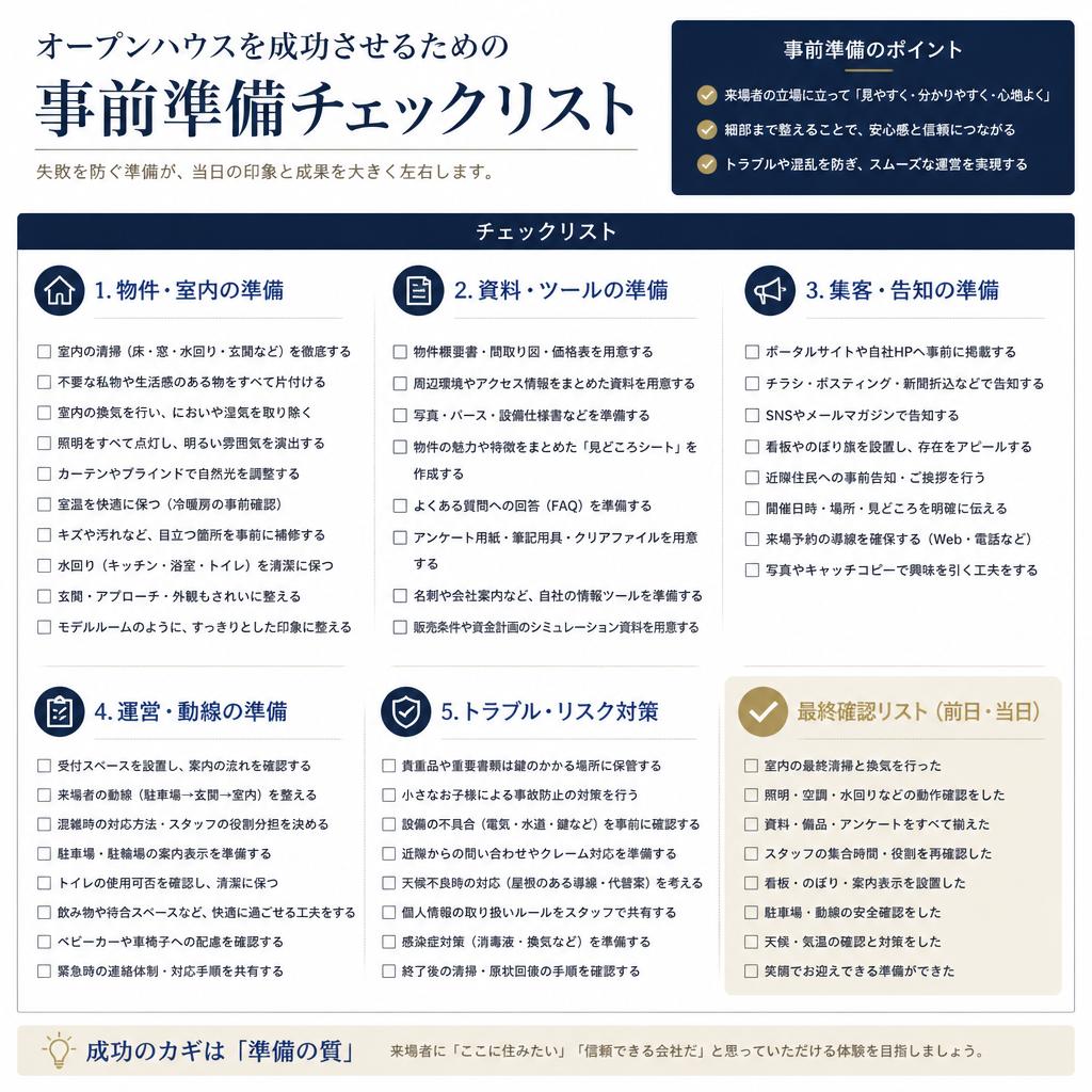 注意点：事前準備の重要性