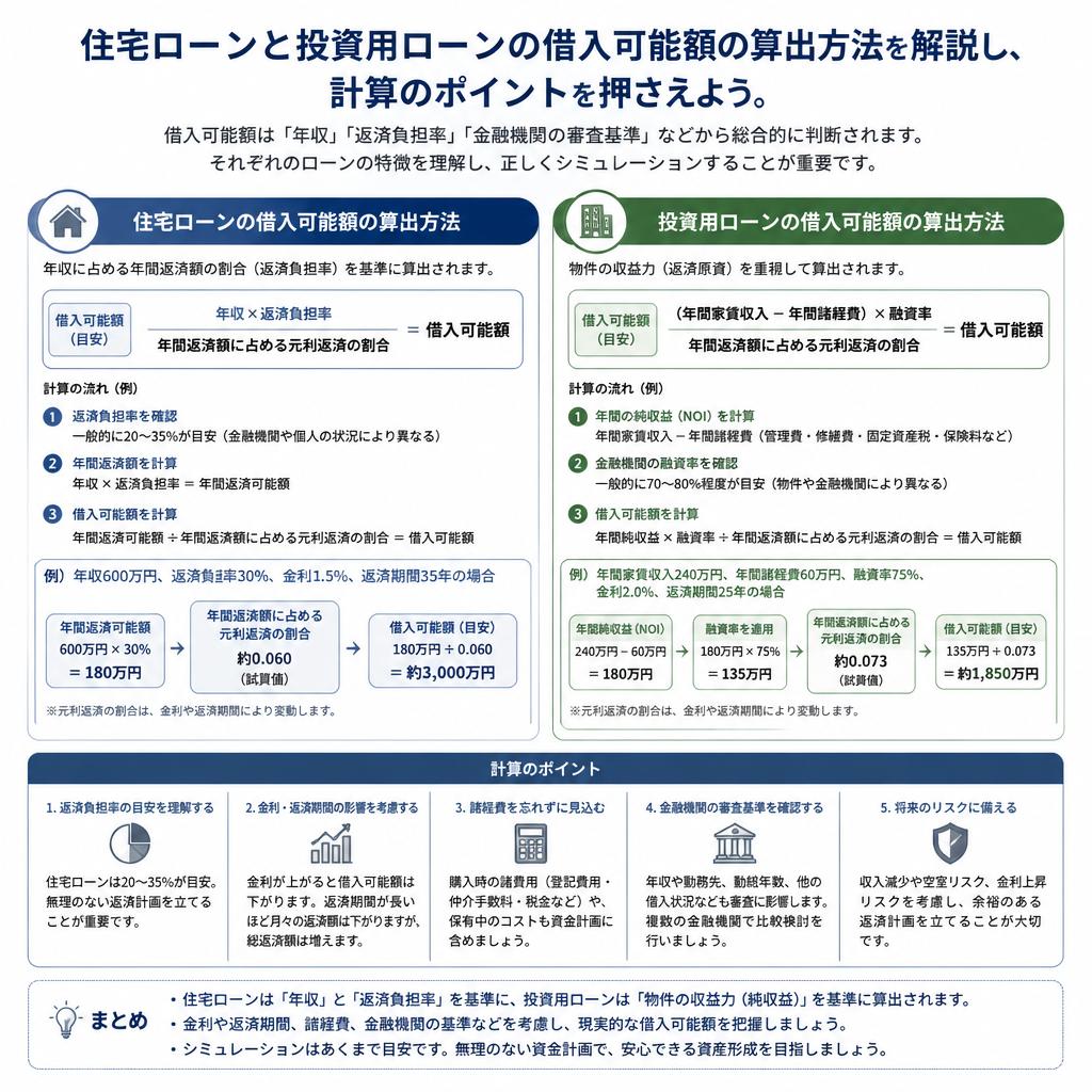 借入可能額の算出方法