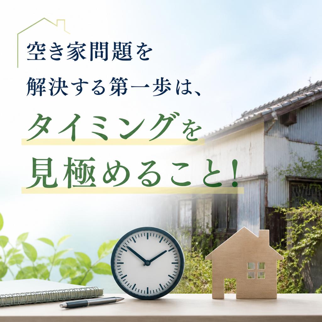 空き家問題を解決する第一歩は、タイミングを見極めること！
