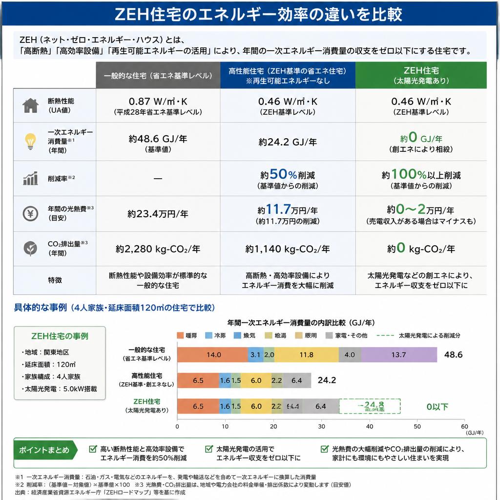 2. ZEH住宅のエネルギー効率の優位性