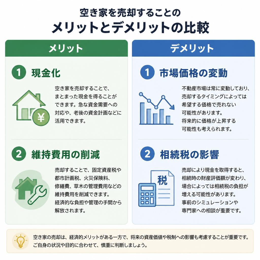 空き家を売るメリットとデメリット