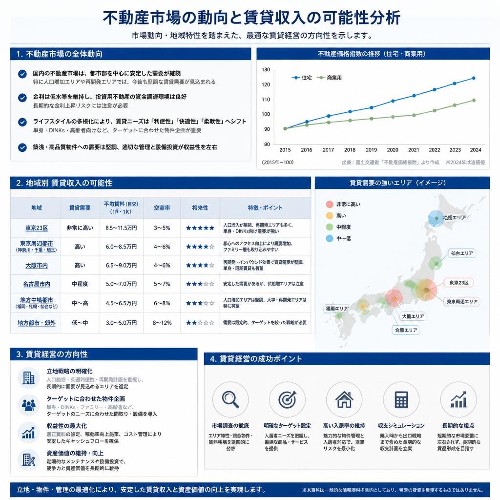 市場動向と賃貸収入の可能性