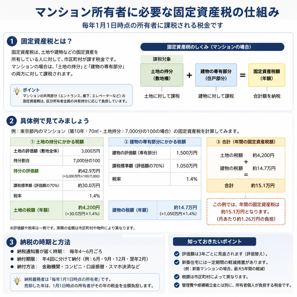 マンションにかかる固定資産税の仕組み