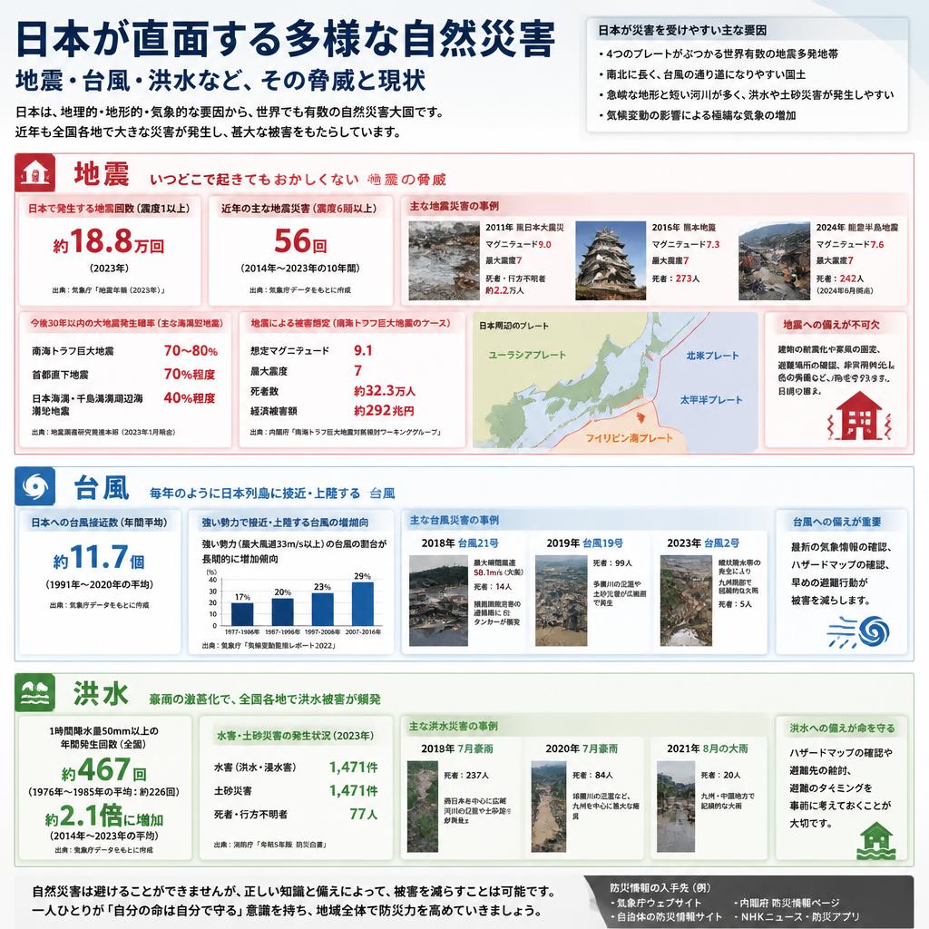 日本における自然災害の実情