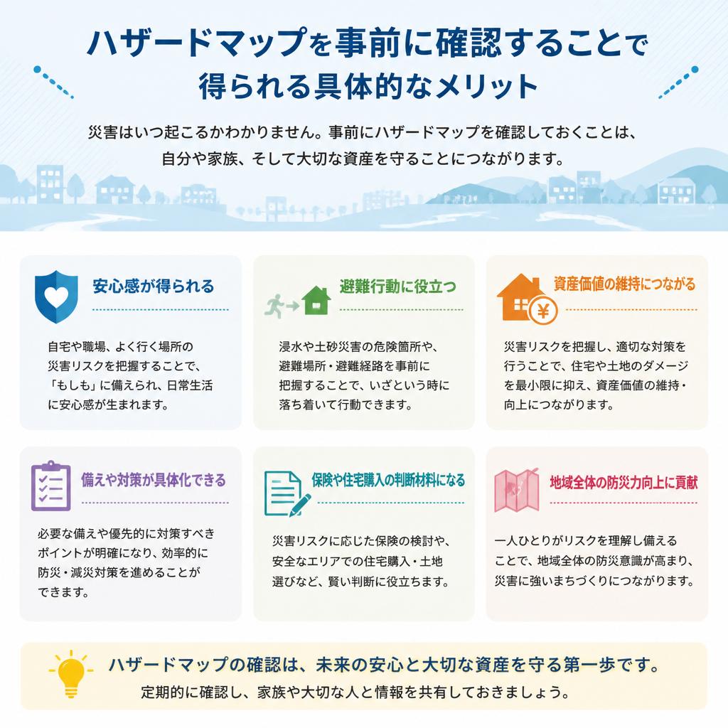 ハザードマップの確認がもたらすメリット