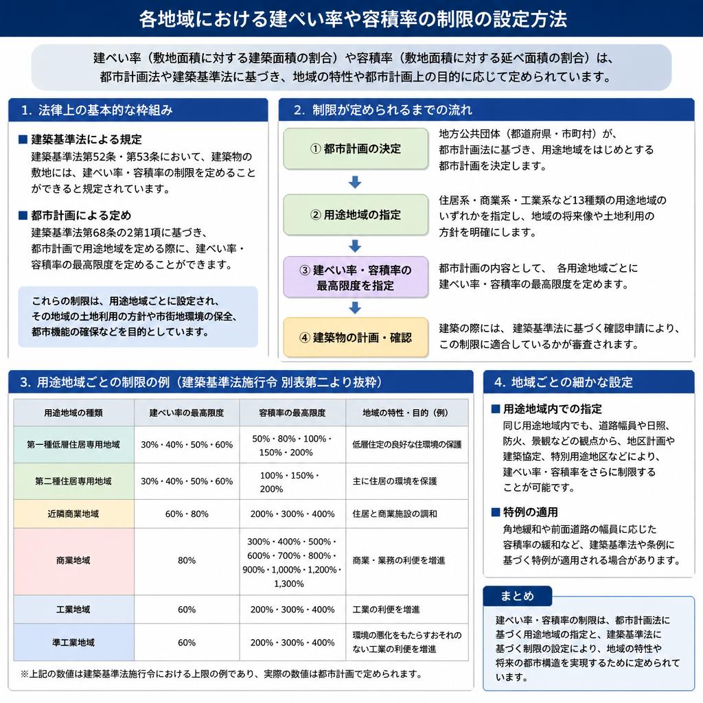 建ぺい率・容積率の条件と制限