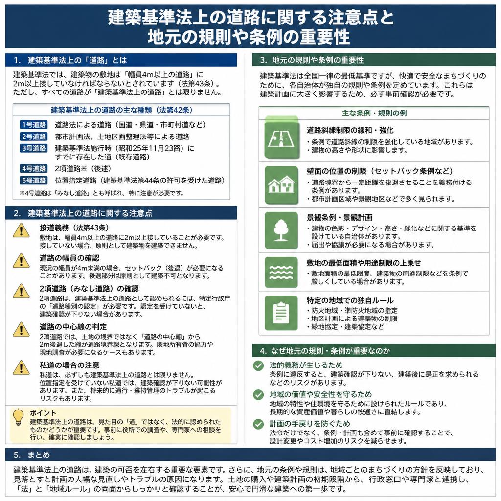 建築基準法上の道路に関する注意点