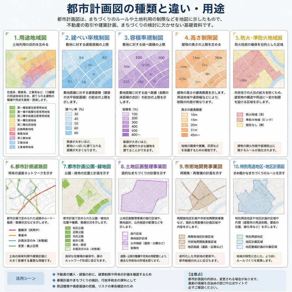 都市計画図の種類