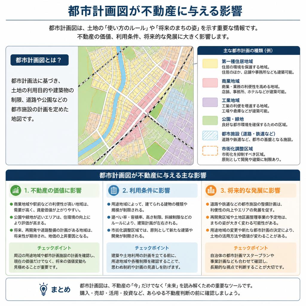 都市計画図が不動産に与える影響