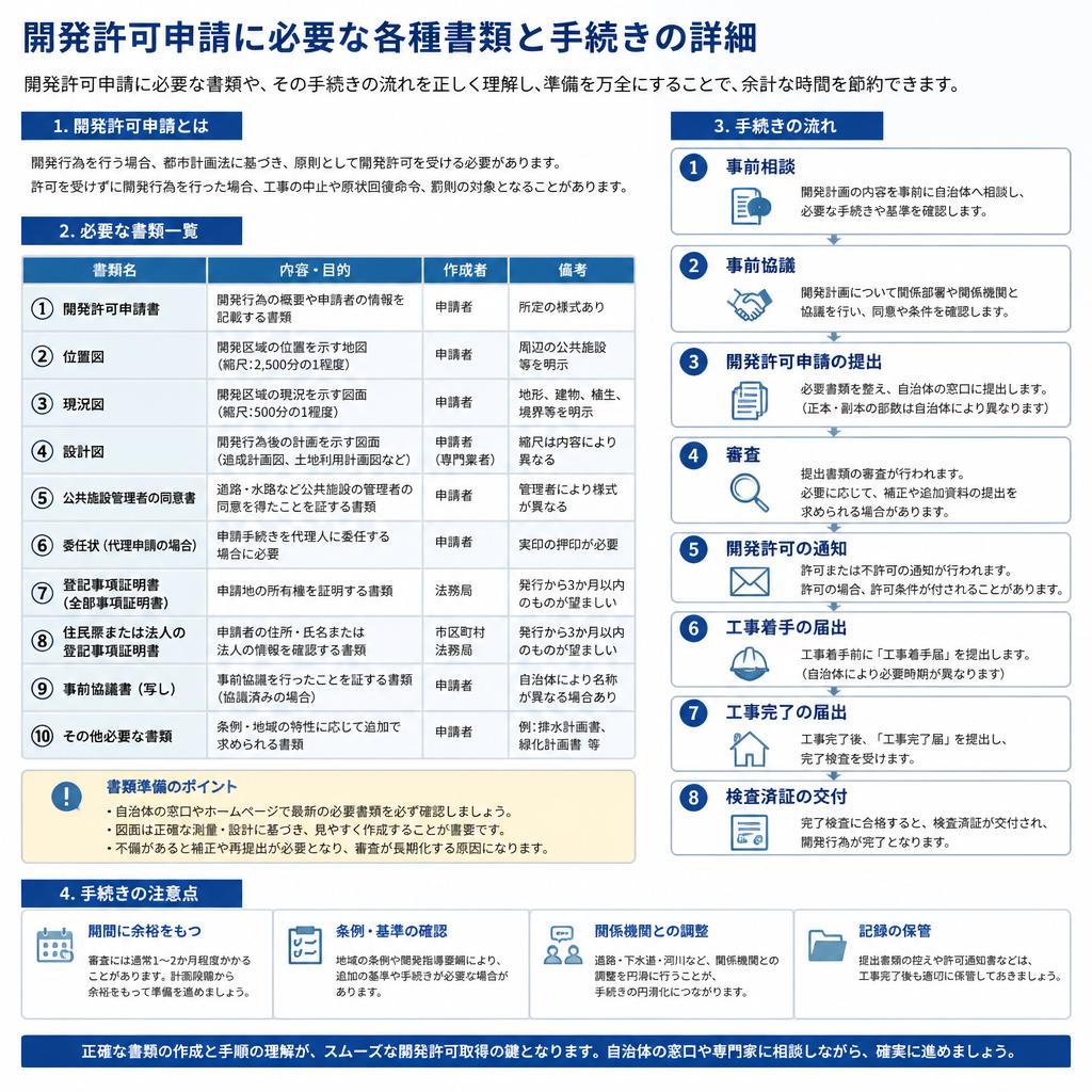 開発許可の申請に必要な書類