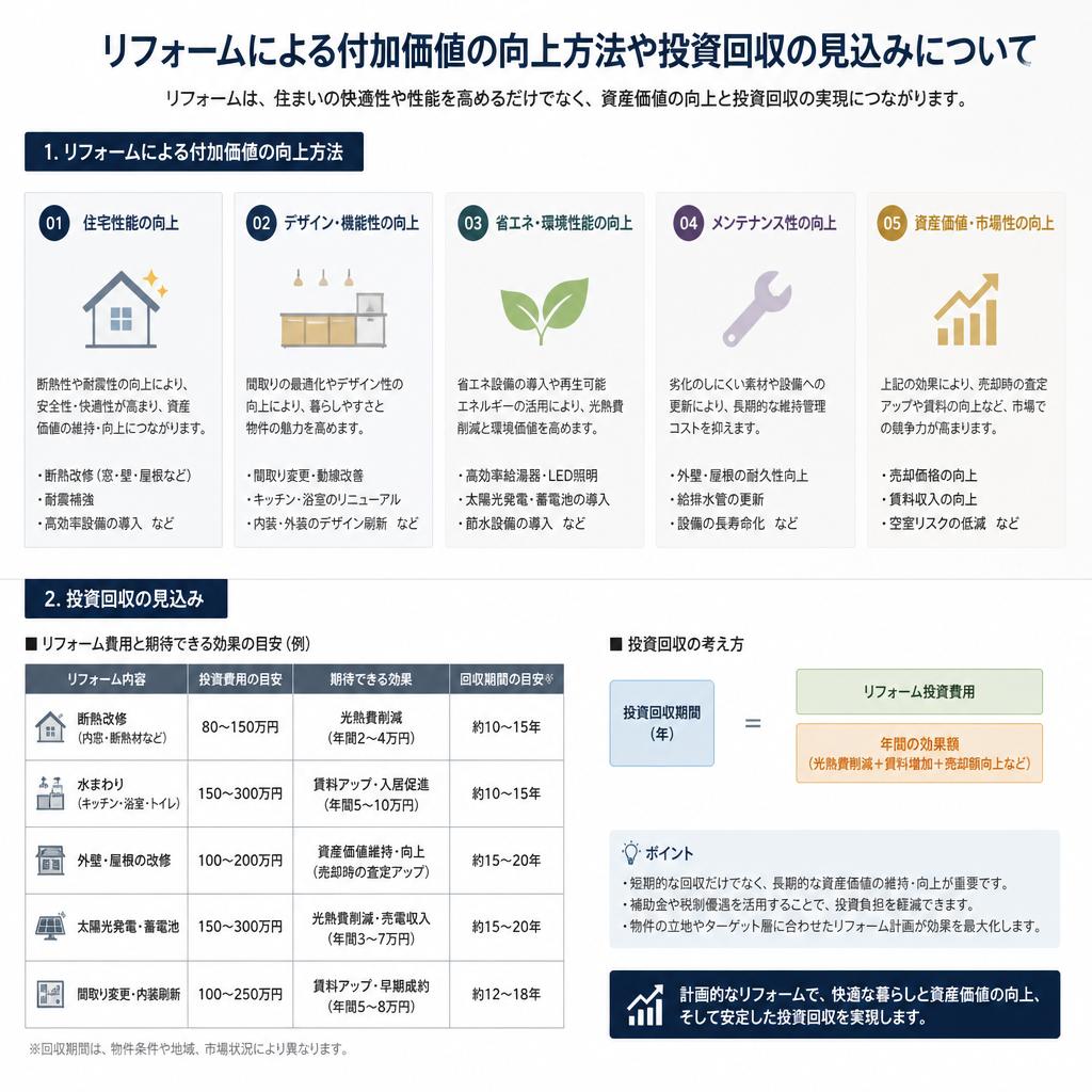 物件のリフォームと価値向上