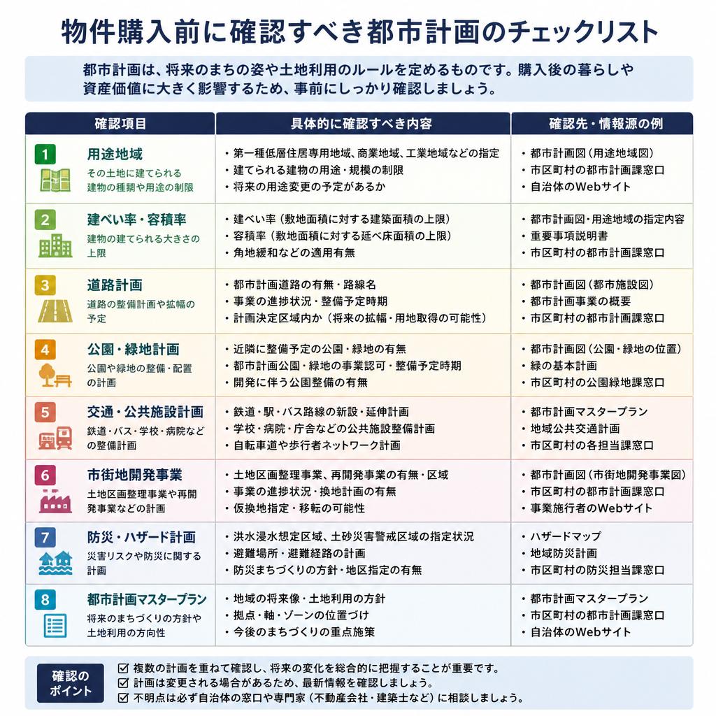 不動産購入前に確認すべき都市計画