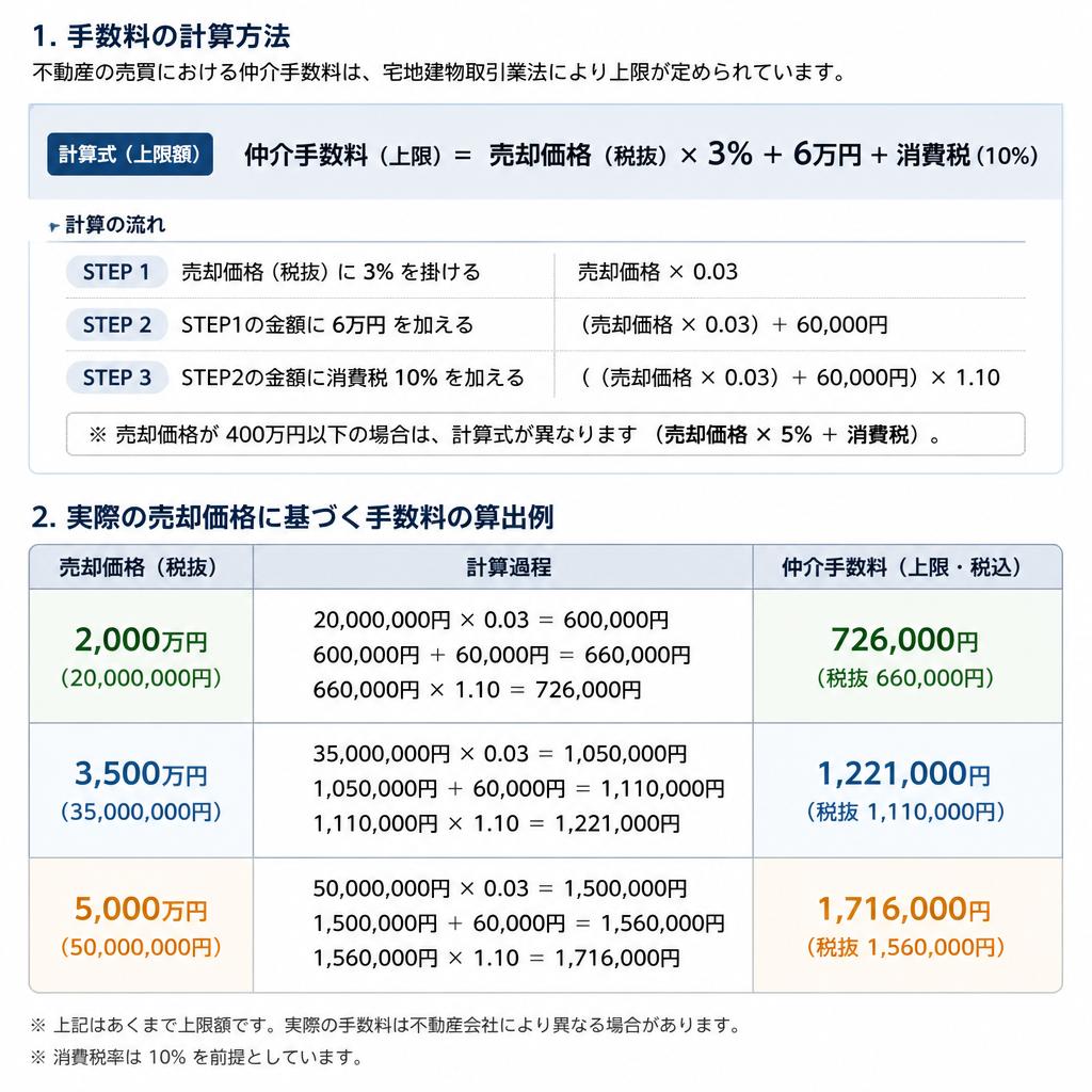 仲介手数料の計算方法